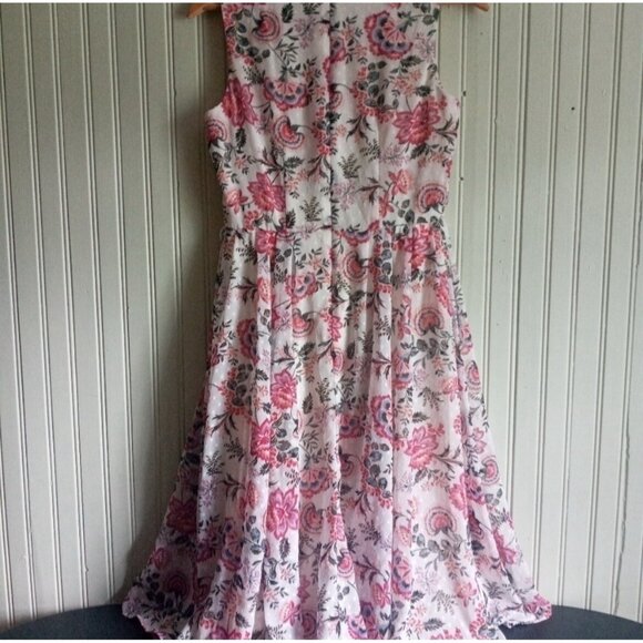 Danny & Nicole Floral Embroidered Midi Dress Size 8 – Sleeveless Summer Party - Picture 6 of 11